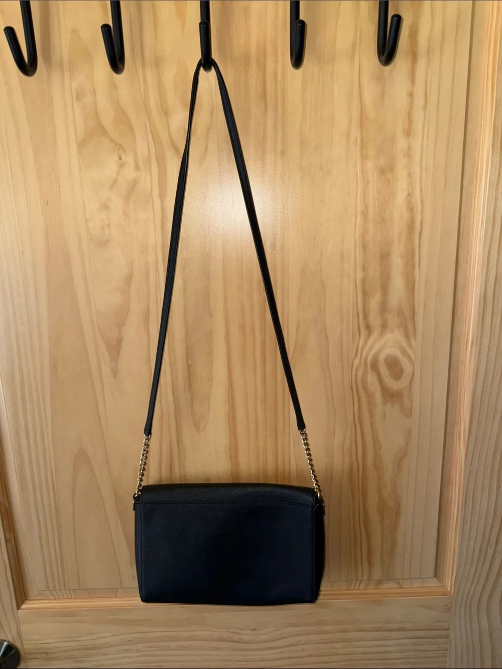 Kate Spade Leather Crossbody with Gold Chain